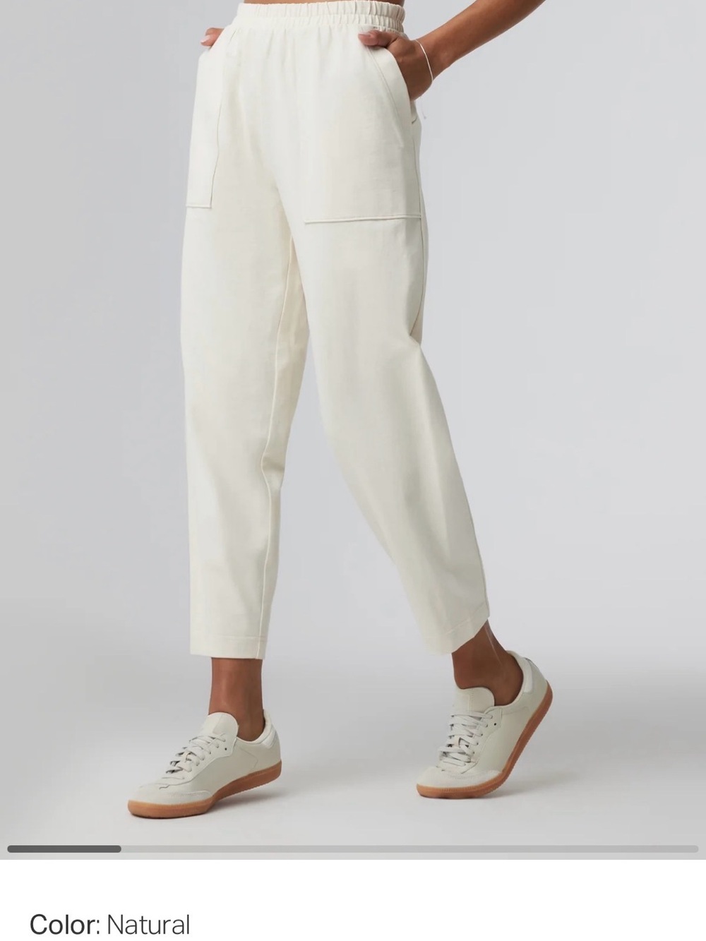 Vuori Mackenzie Pant in Natural, size Small